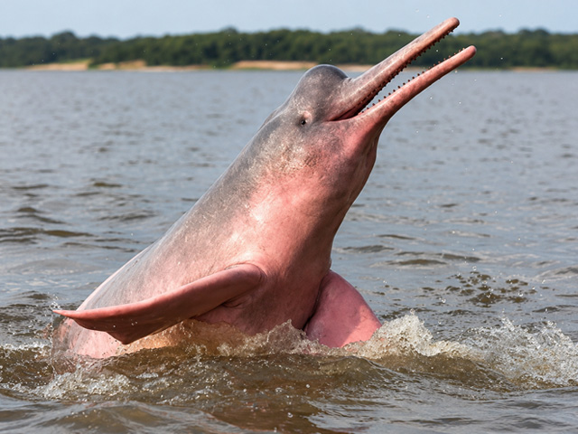 great-tours-ecuador-CUYABENO-WILDERNESS-ITINERARY-dolphin-pink